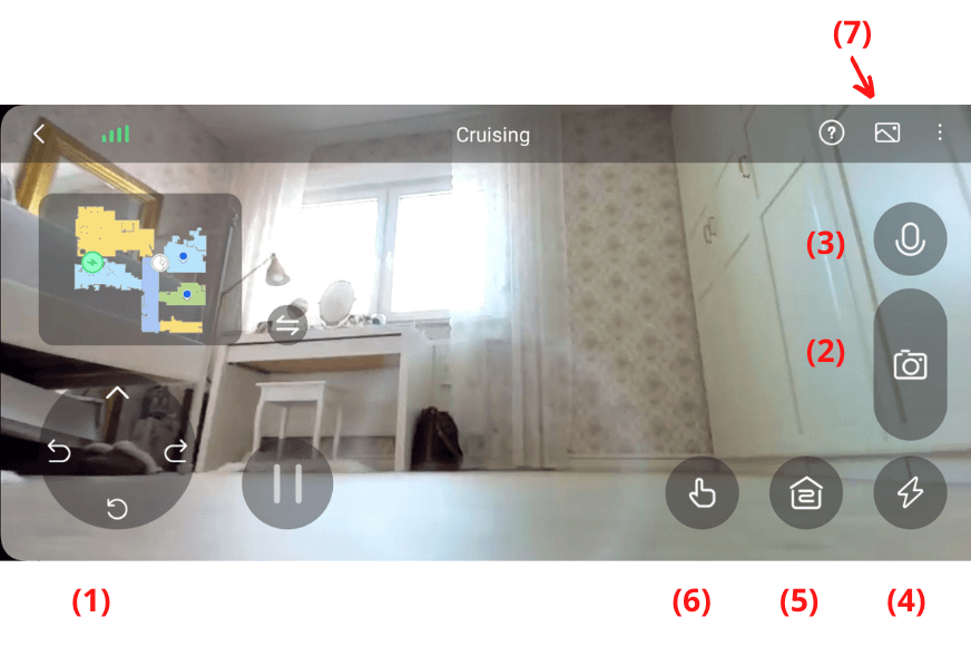 The functions of the Dreame L10s Ultra video surveillance can be seen.